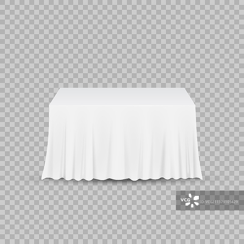带桌布的桌子透明背景抠图图片素材