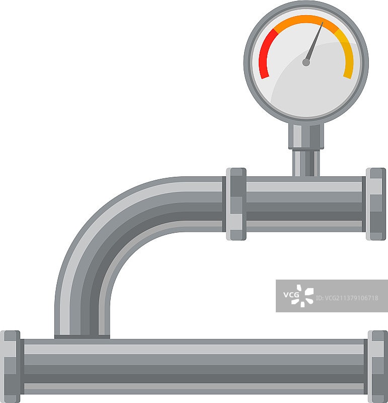 横向管道光滑分支图片素材
