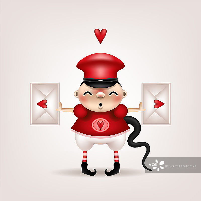 棕发女孩写信图片素材