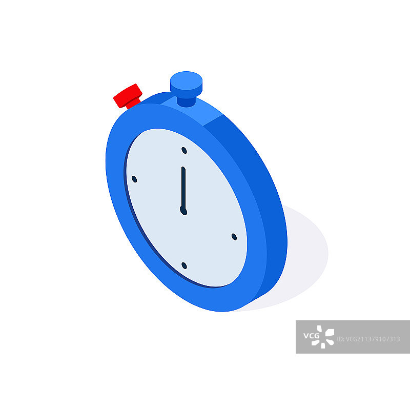 2.5D手表定时器扁平风格图标图片素材