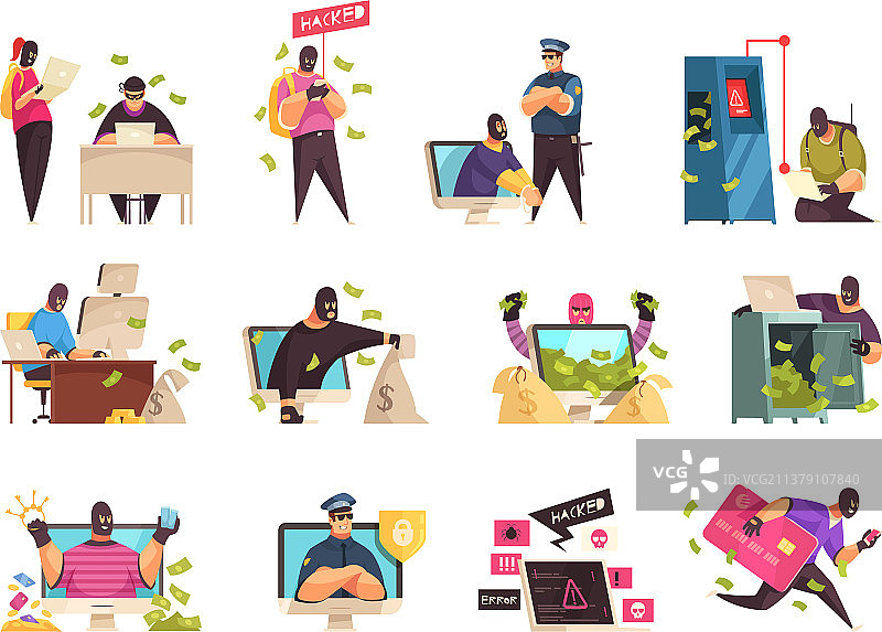 黑客图标合集图片素材