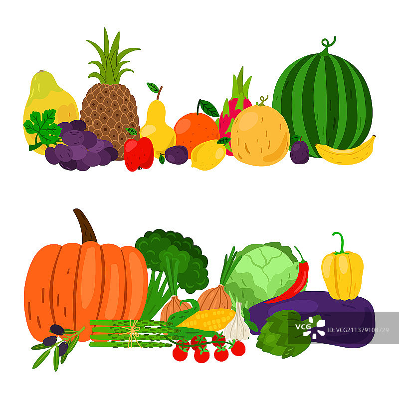 蔬菜水果套装图片素材