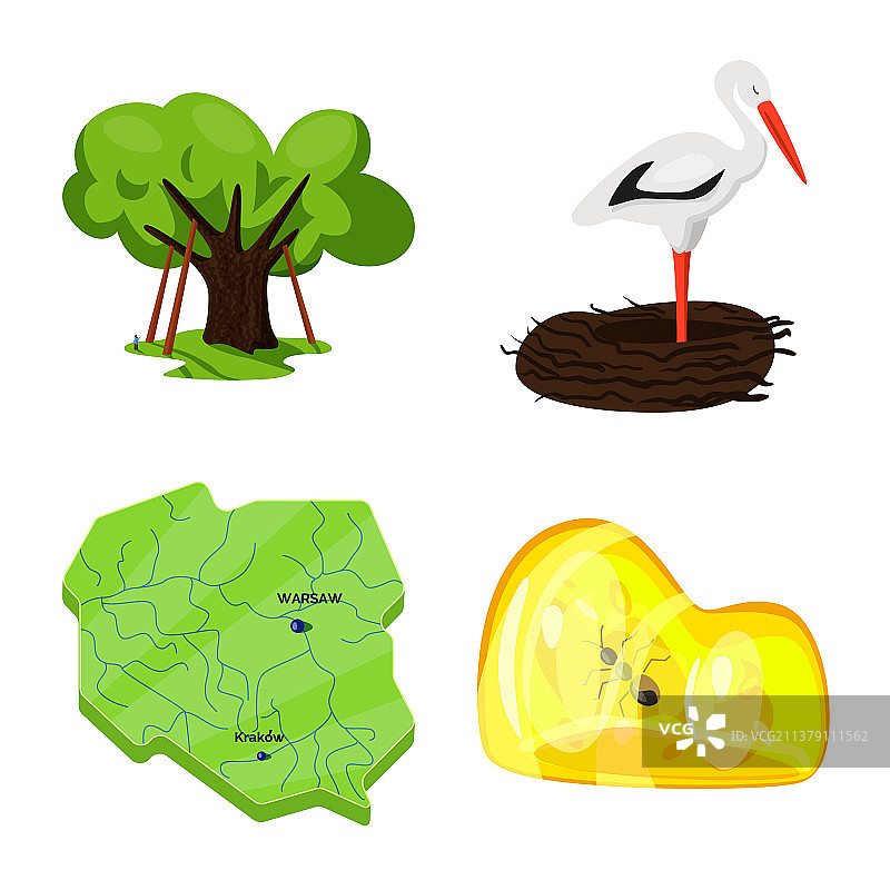 波兰旅游标志设计图片素材