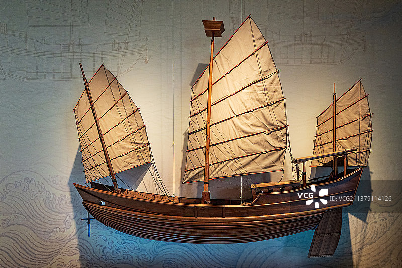 古代帆船模型图片素材