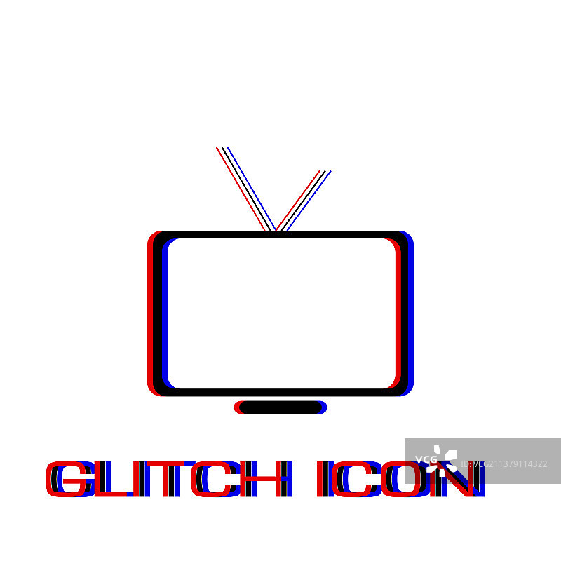 扁平风格电视图标图片素材