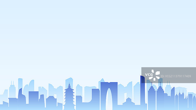 苏州简约城市PPT背景图片素材