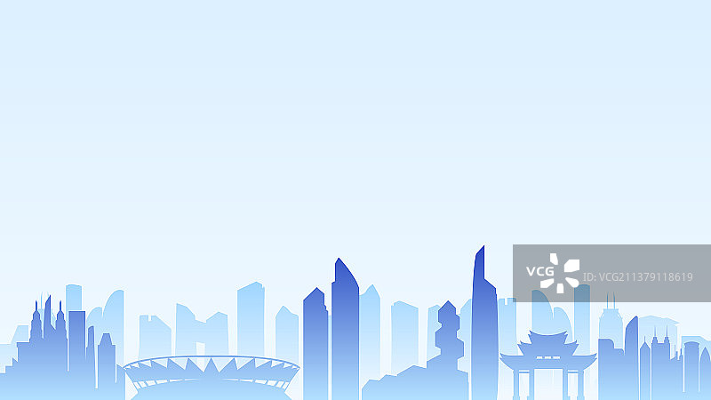 佛山简约城市PPT背景图片素材