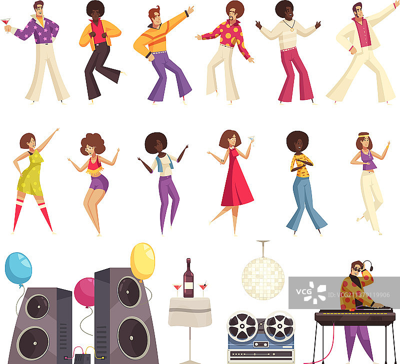 迪斯科派对素材图片素材