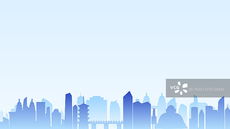 泉州简约城市PPT背景图片素材