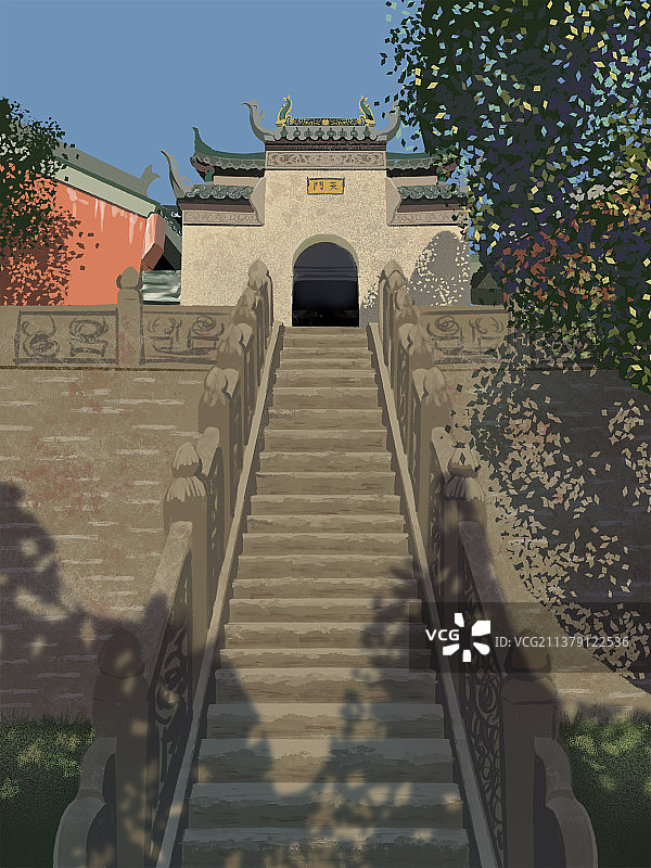 古建筑荆州市开元观荆州博物馆图片素材