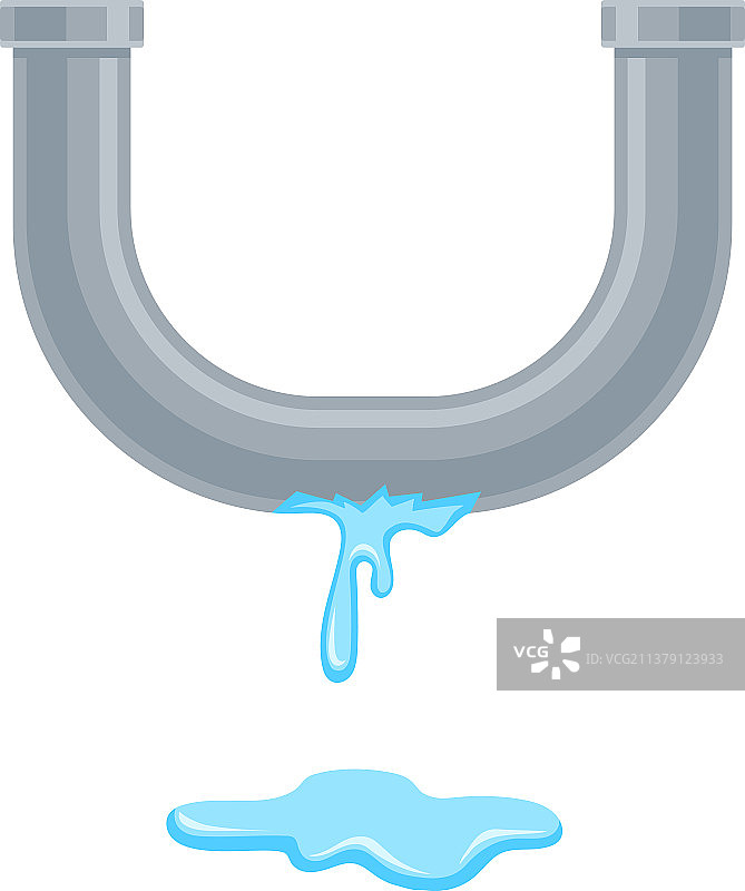 弯曲的漏水管道图片素材