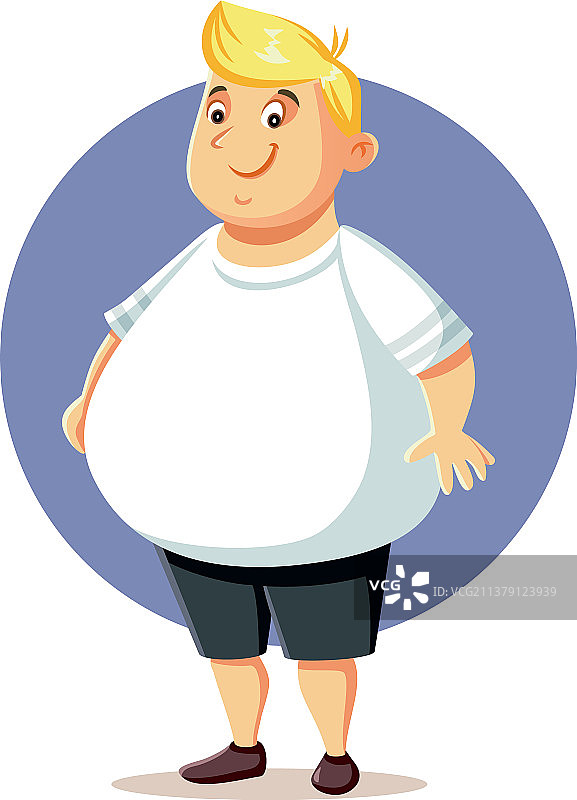 卡通加大码超重男人图片素材