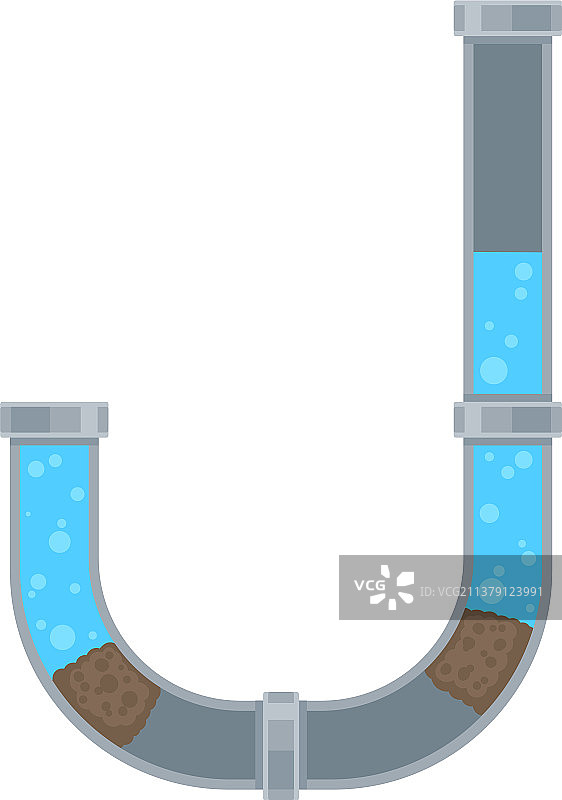 管道中的两个堵塞图片素材