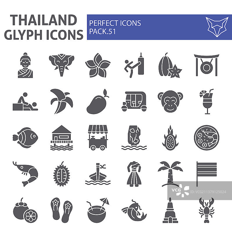 泰国标志符号合集图片素材