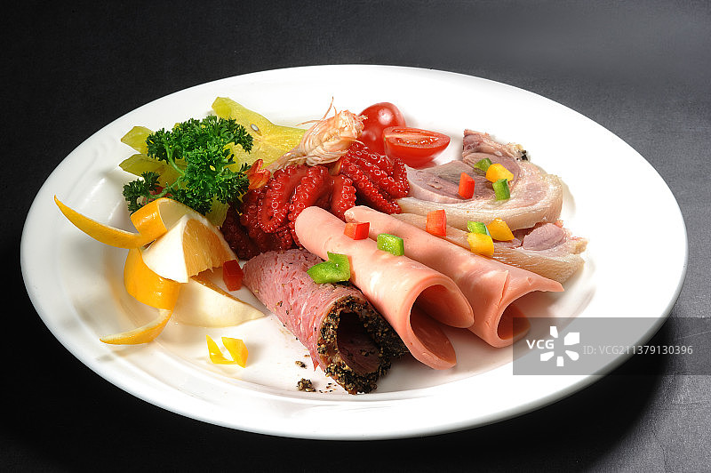 美食  海鲜  猪肉  拼盘  牛肉  水果图片素材