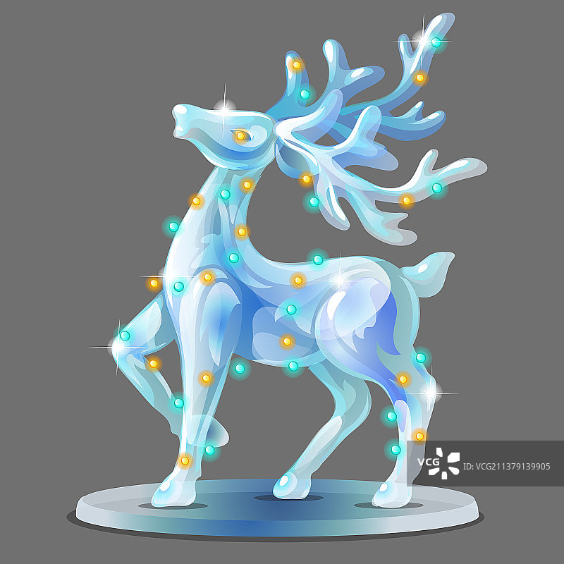 装饰用的冰雕鹿图片素材