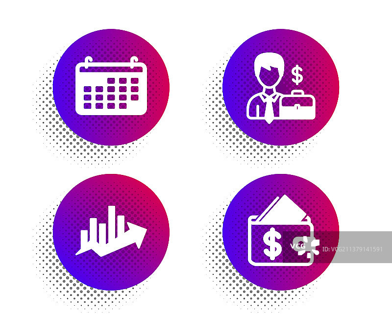 增长图表日历商务图标图片素材