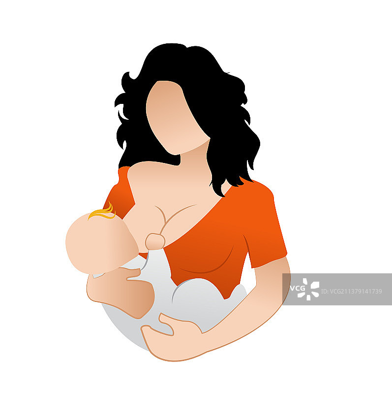 女人在怀里喂儿子母乳图片素材