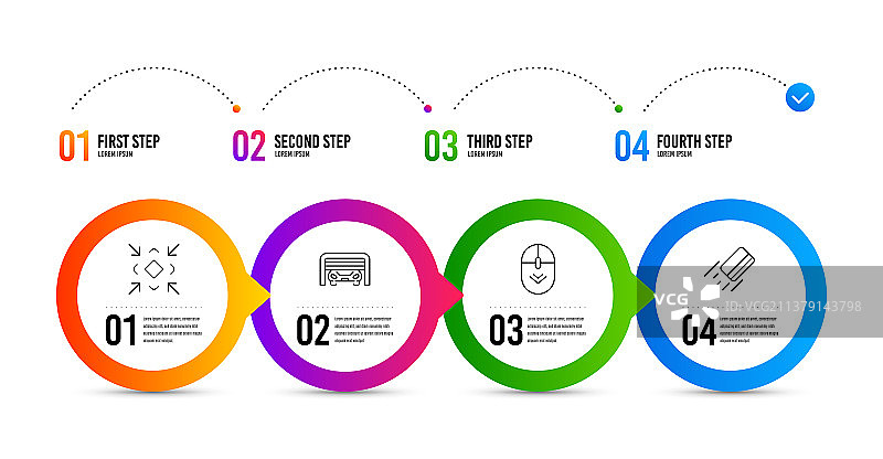 向下滚动最小化停车场图标集图片素材