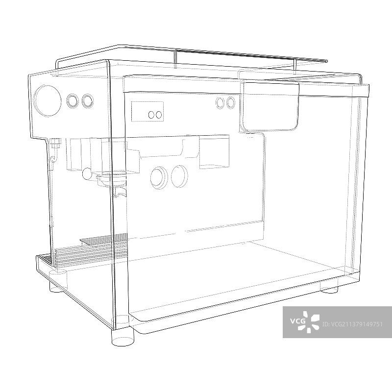 咖啡机轮廓图片素材