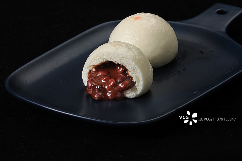 江南小吃豆沙包图片素材