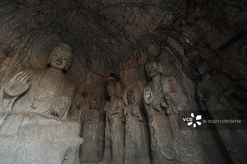 龙门石窟宾阳中洞图片素材