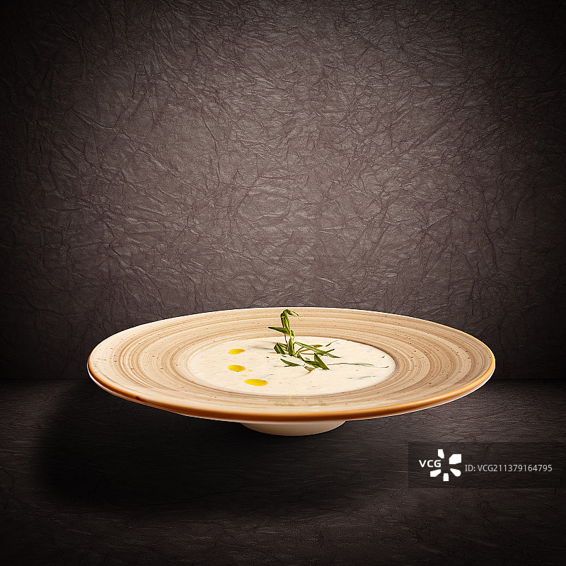 烤土豆奶油浓汤图片素材