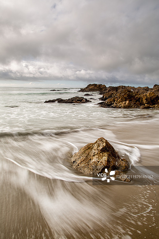 如水一般，美国加州佩斯卡德罗海景图片素材