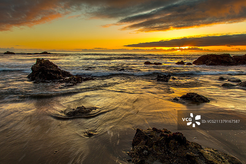 佩斯卡德罗日落海景图片素材