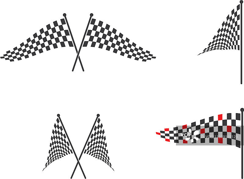 赛车旗帜图标汽车图片素材