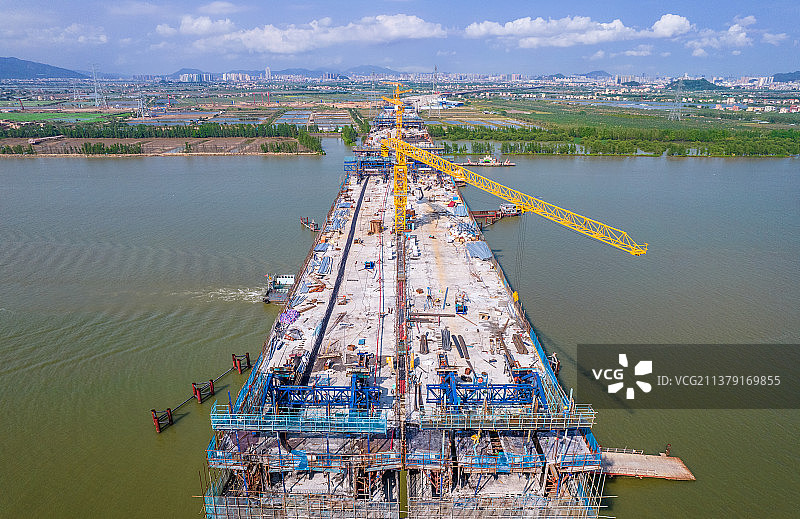 珠海香海大桥建设图片素材