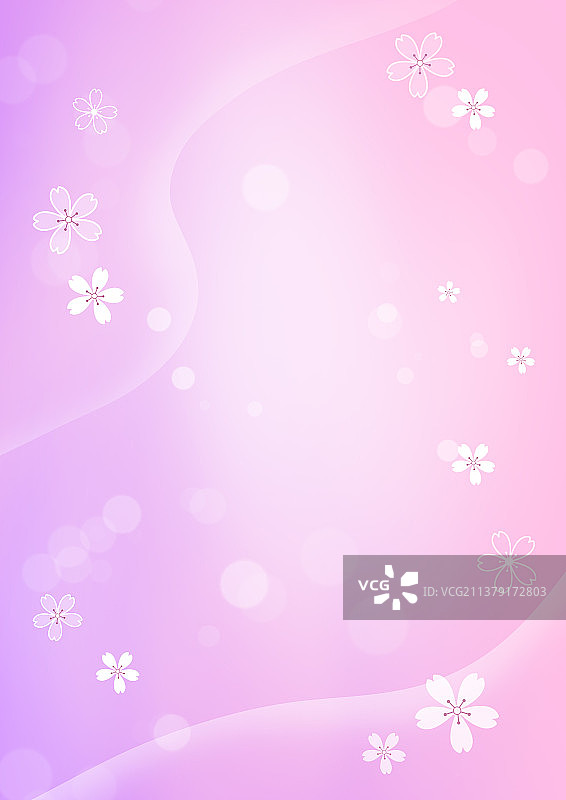 浪漫粉色樱花虚化模糊背景图片素材