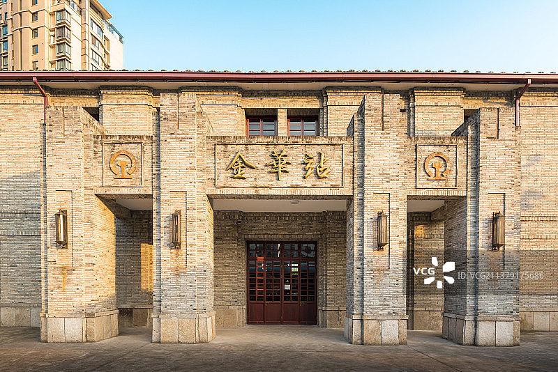 浙江金华火车站.老火车站.铁路文化公园图片素材