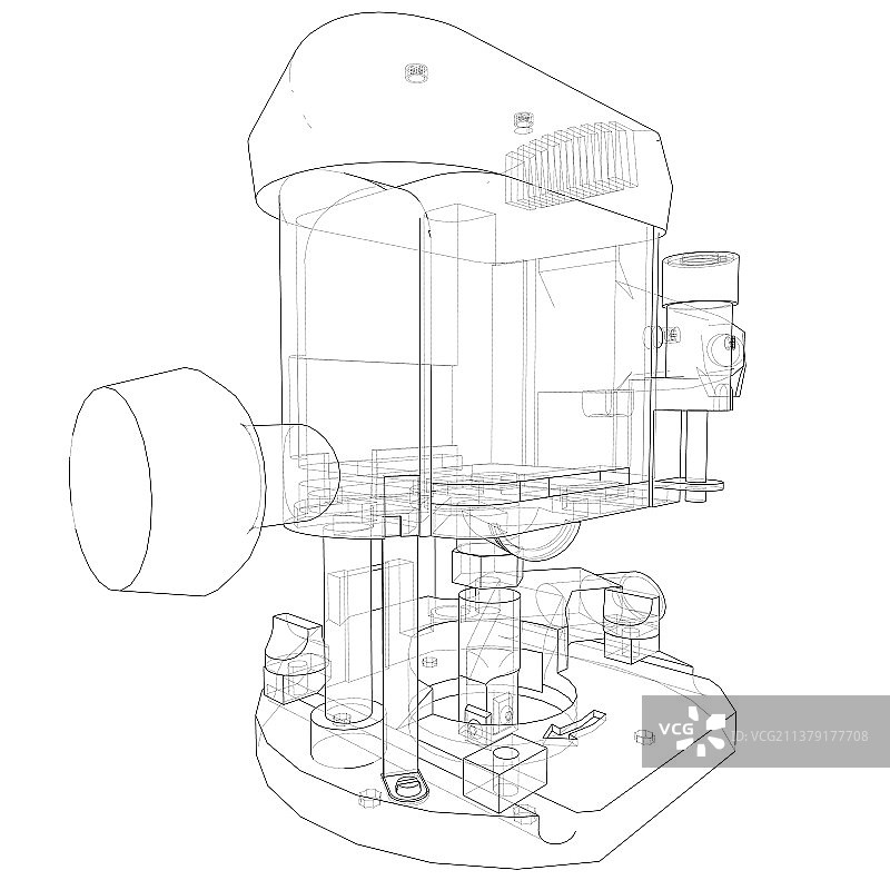 铣床轮廓图图片素材