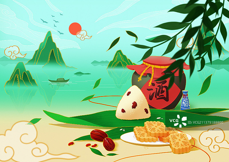 端午贺图图片素材