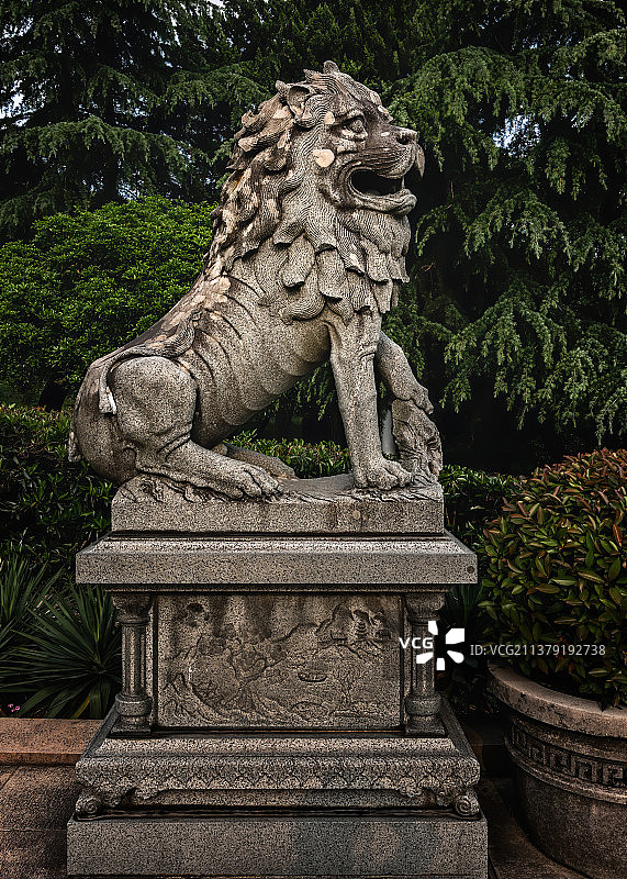 石狮子+中山陵（南京）图片素材