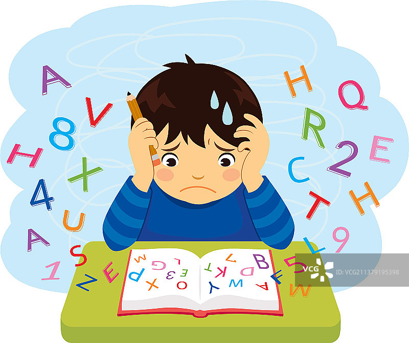 有学习障碍的孩子图片素材