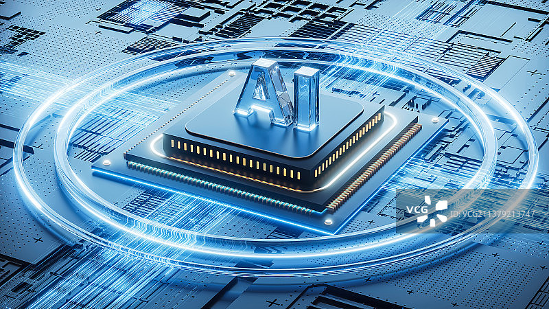 AI科技智能芯片创意图图片素材