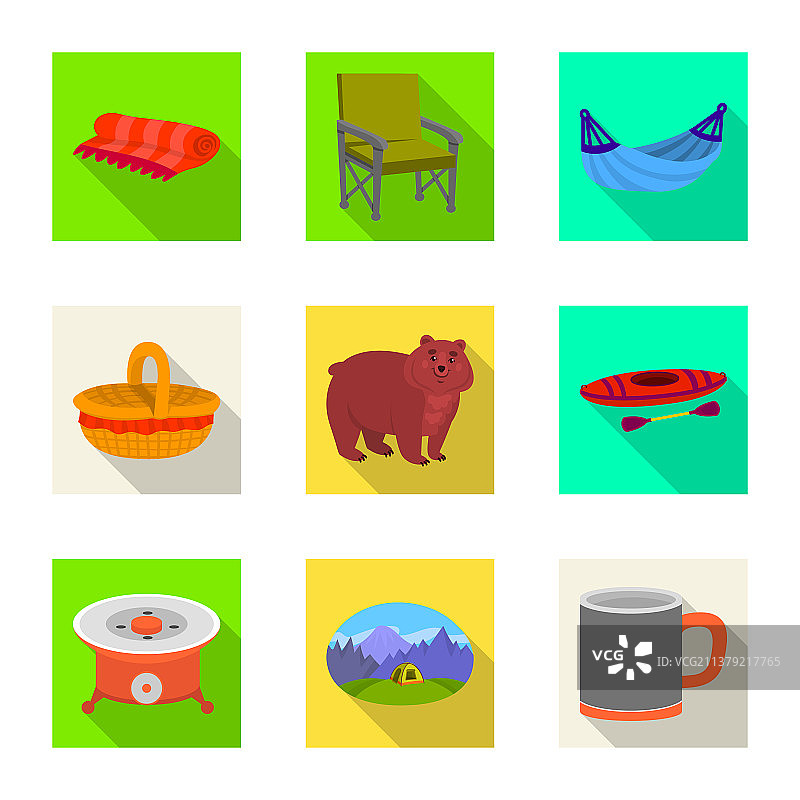 野炊和野生动物标志图片素材