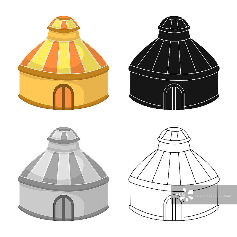 帐篷和穹顶logo设计套装图片素材