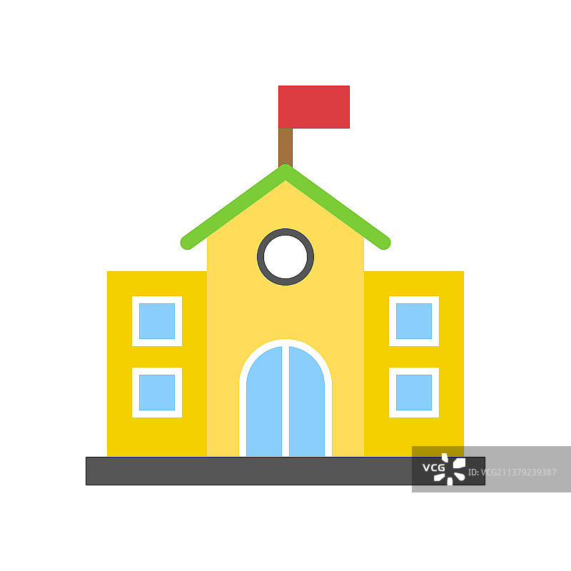 返校扁平设计图标图片素材