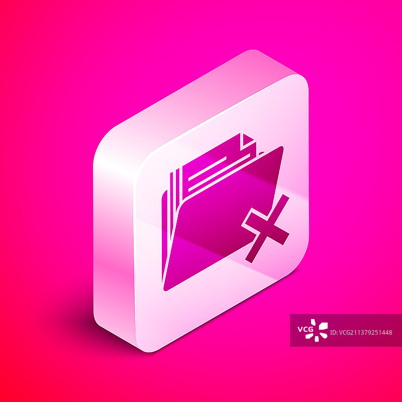 2.5D粉色背景删除文件夹图标图片素材