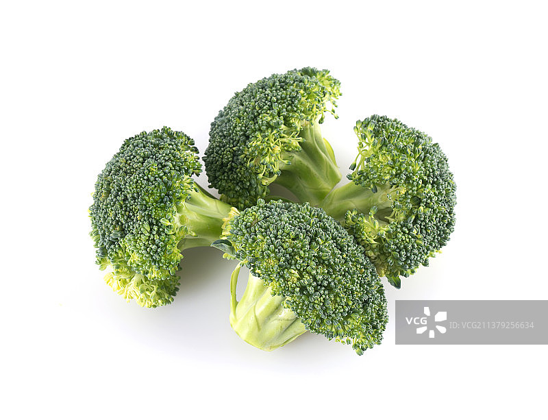 白背景上新鲜的西蓝花图片素材