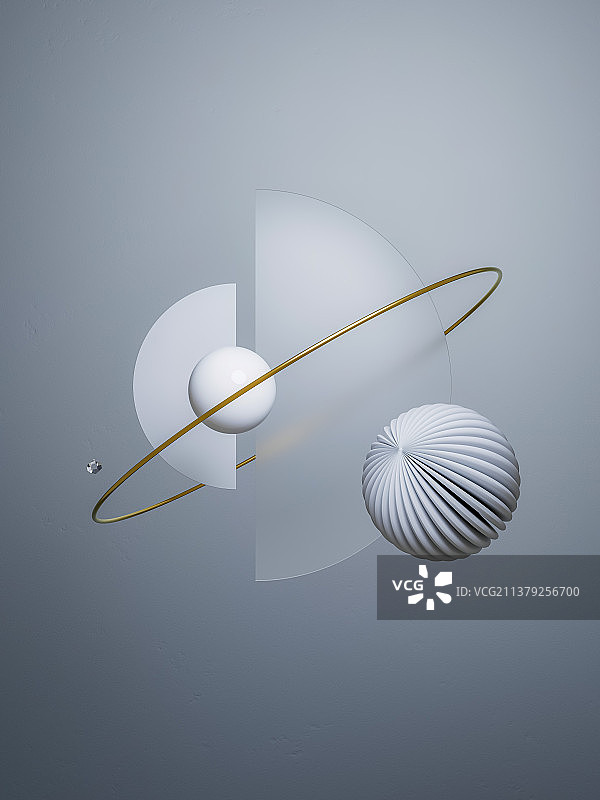 石膏立体几何形状抽象画图片素材