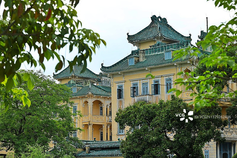 广东开平立园碉楼建筑风光图片素材