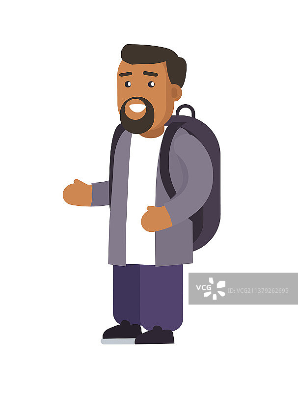 微笑站立的男人图片素材