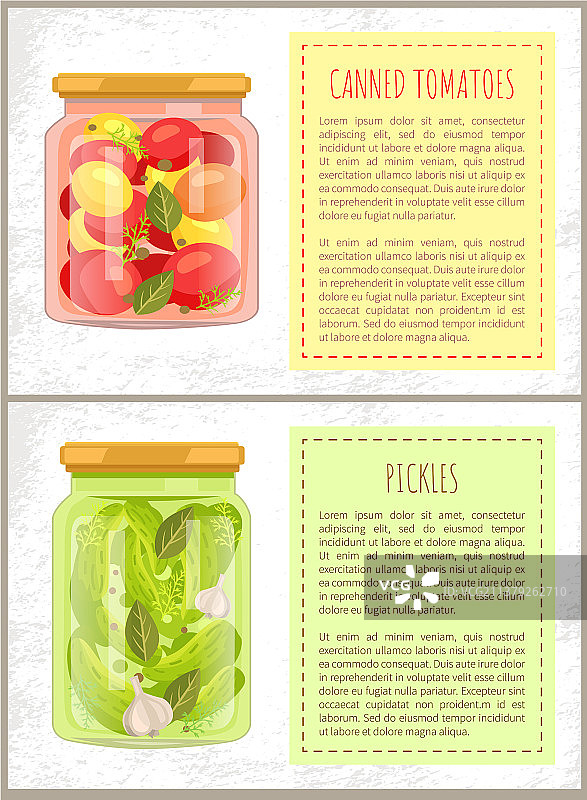罐装番茄和黄瓜图片素材
