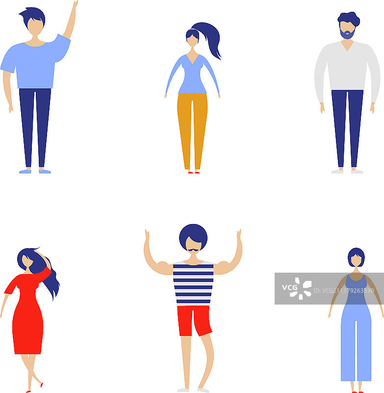 人群人物套装图片素材