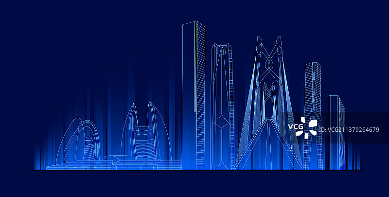 珠海城市科技插画图片素材