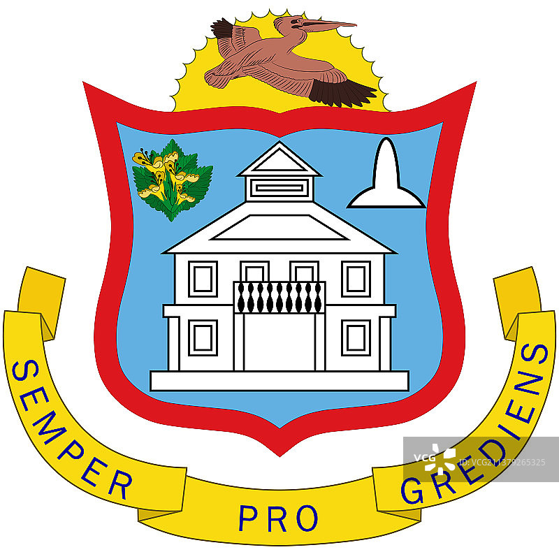 圣马丁岛徽图片素材